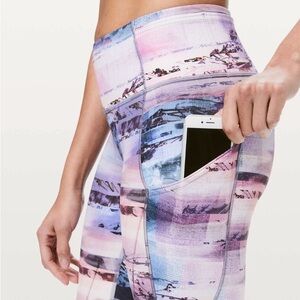 Lululemon Fast and Free 7/8 Tight II 25″ Nulux (Sunrise Silhouette Multi) Size 6